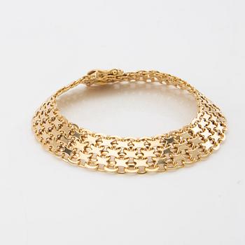 Bracelet 18K gold x-link, Björn Svensson Johanneshov 1957.