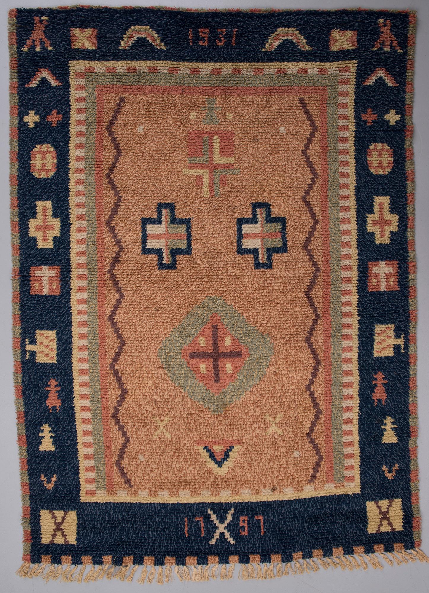 RYA, Kuhmalahti, Finland, daterad 1931. ca 135x190 cm.
