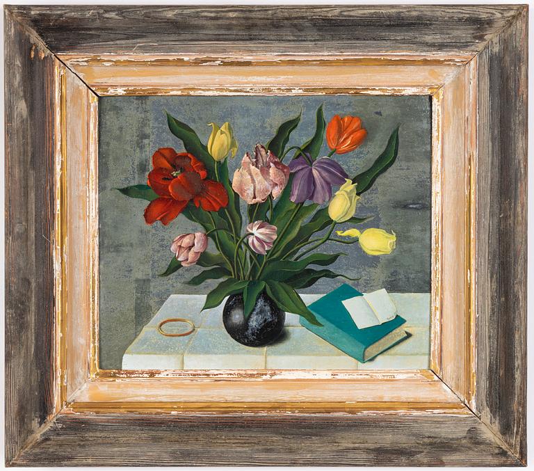Georges Spiro, Still life with tulips.