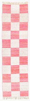 Margit Thorén, a double-woven rag rug runner, 'Schackrutan', Svenskt Tenn, c. 315 x 90 cm.