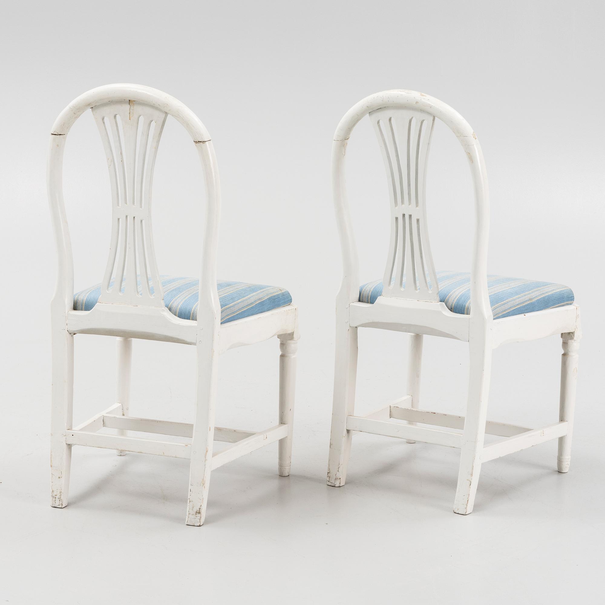 A set of six similar Gustavian chairs, early 19th Century.