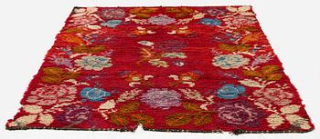 A knotted pile bed cover, Sweden-Finland, late 18th century/early 19th century, c. 184 x 138 cm.