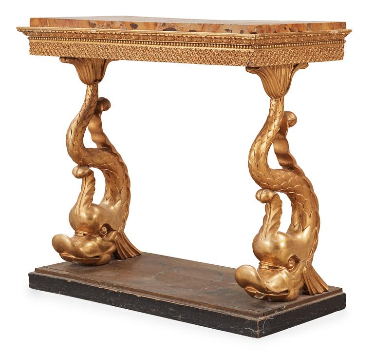 A Swedish Empire early 19th century console table.