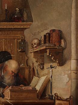 FLEMISH SCHOOL, 17th Century, Saint Jerome in his chamber.