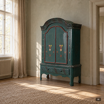 A cabinet, 18th Century.