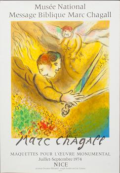 Marc Chagall · MARC CHAGALL, affisch, Sorlier 1974.