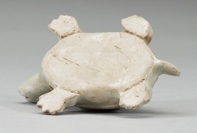 A pale celadon glazed figurine of a turtle, Song dynasty (960-1279).