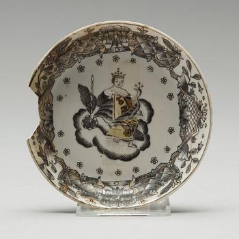A six part grisaille tea service, Qing dynasty, Qianlong (1736-1795).