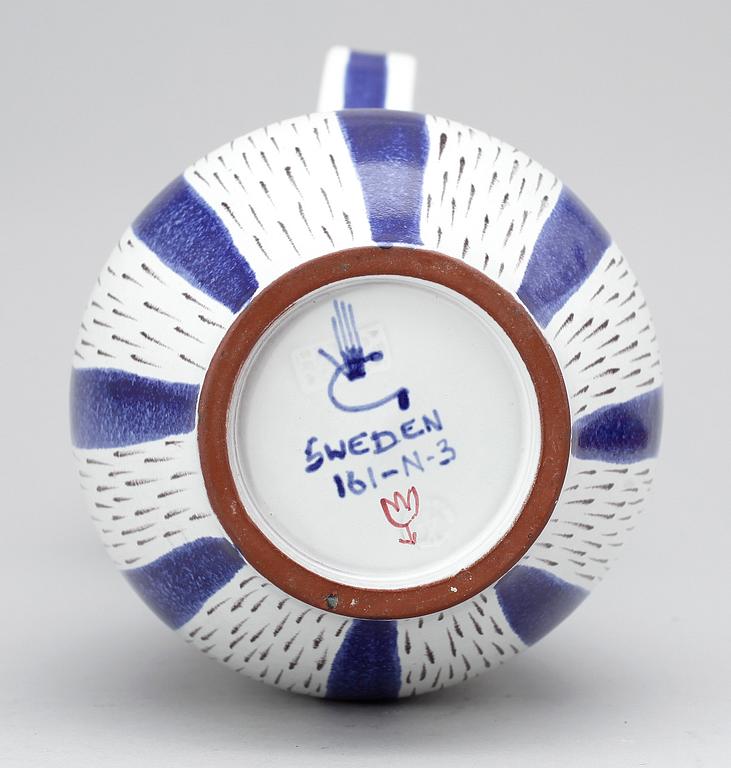 KANNA / VAS, fajans, Stig Lindberg Gustavsberg, signerad med studiohanden.