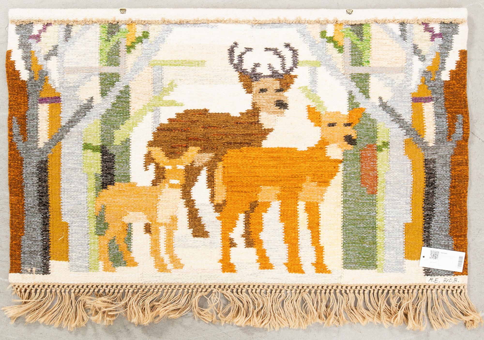 Ingegerd Silow, Wall hanging rölakan signed approx. 69x112 cm.