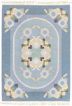 Ingegerd Silow, matta, rölakan, "Malmsjön", signerad, ca 278 x 199 cm.