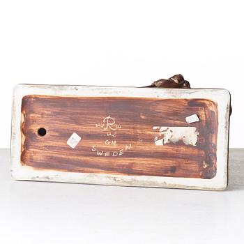 Gunnar Nylund, skulptur, "Androcles och lejonet", Rörstrand 1950-tal.