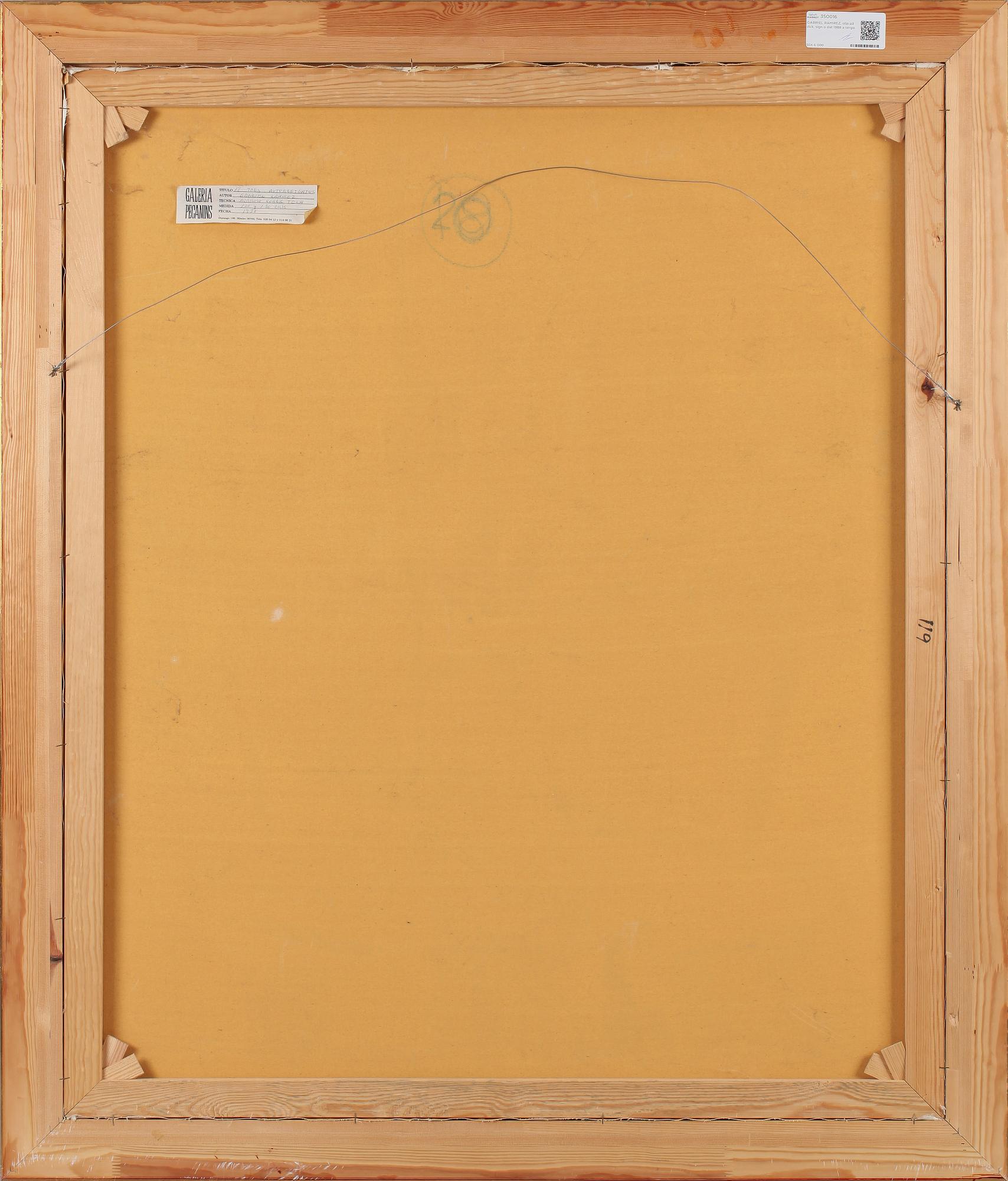 GABRIEL RAMIREZ, olja på duk, sign o dat 1988 a tergo.