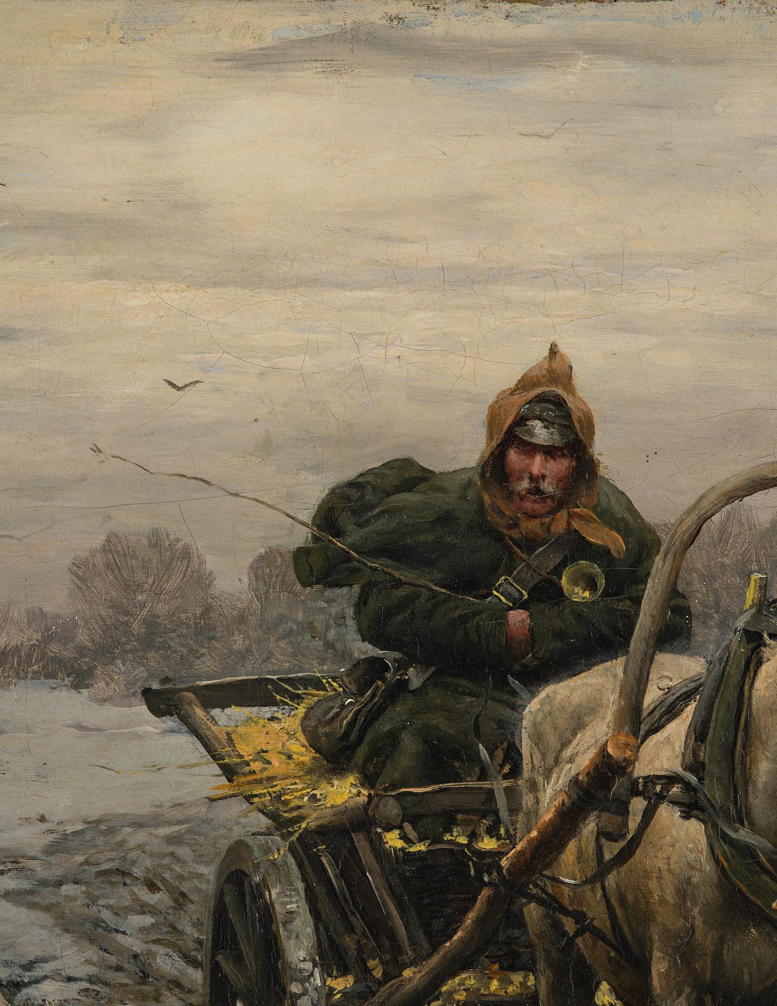 Alfred von Wierusz-Kowalski, "Postboten in Polen" (Brevbärare i Polen).