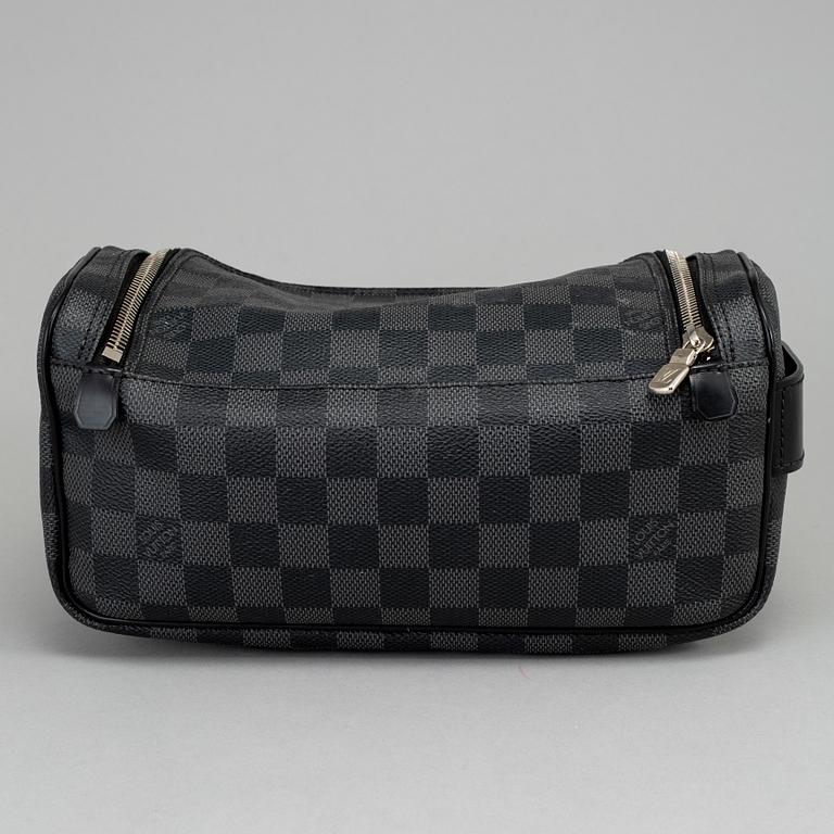 LOUIS VUITTON, a Damier Graphite beauty bag, 2010.
