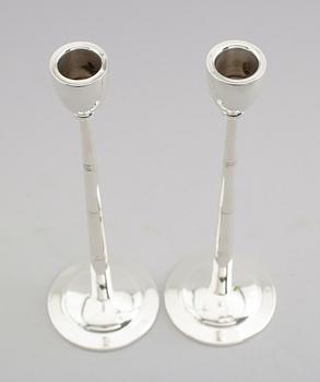 LJUSSTAKAR, 1 par, silver, 1900-talets första hälft.