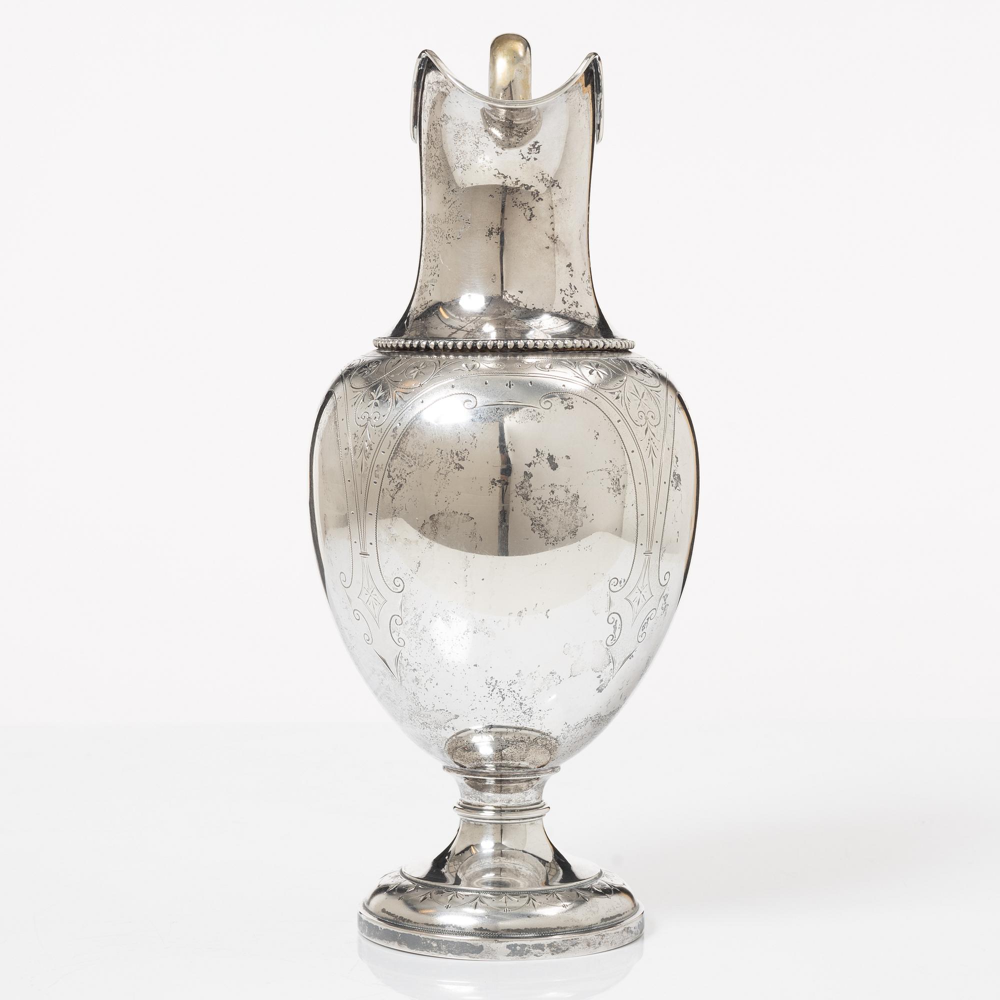A silver claret jug, David Andersen, Norway, early 20th Century.