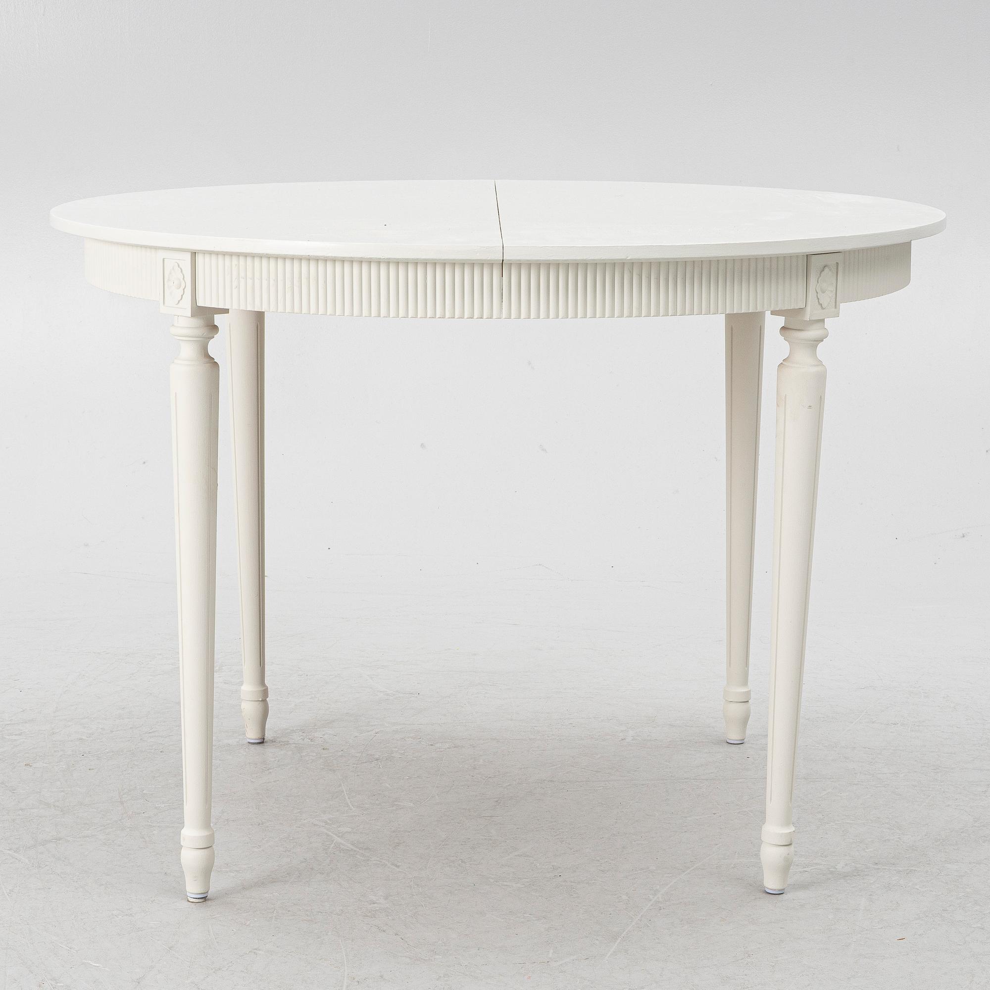 A Gustavian style table, second half of the 20th century.