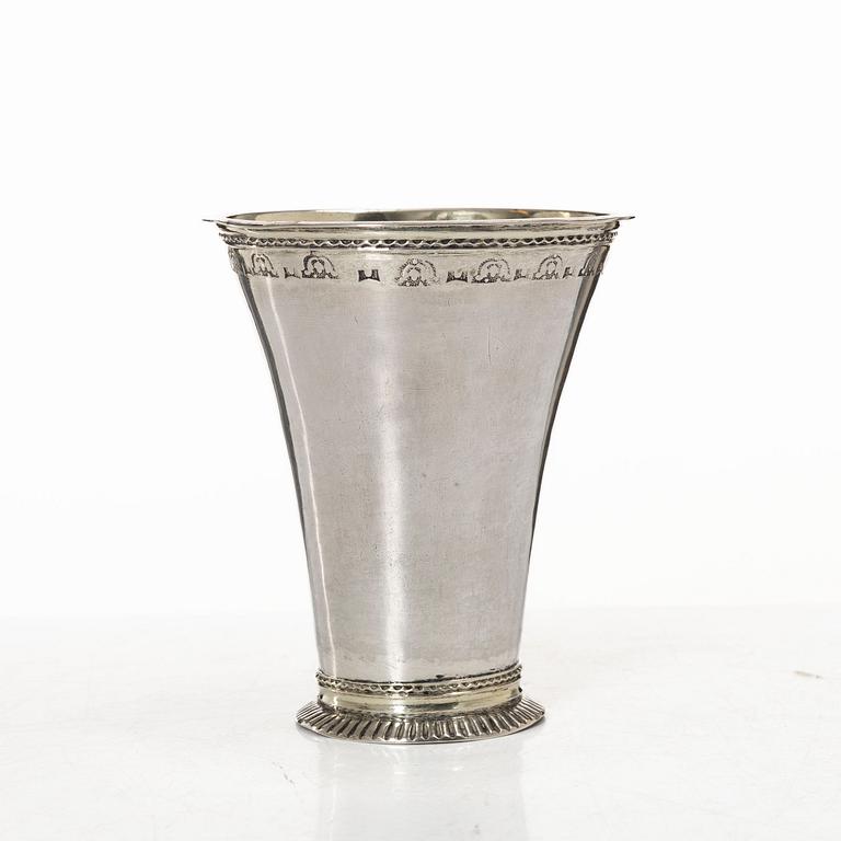 A Swedish silver beaker, mark of Johan Söderdahl, Söderköping 1777.