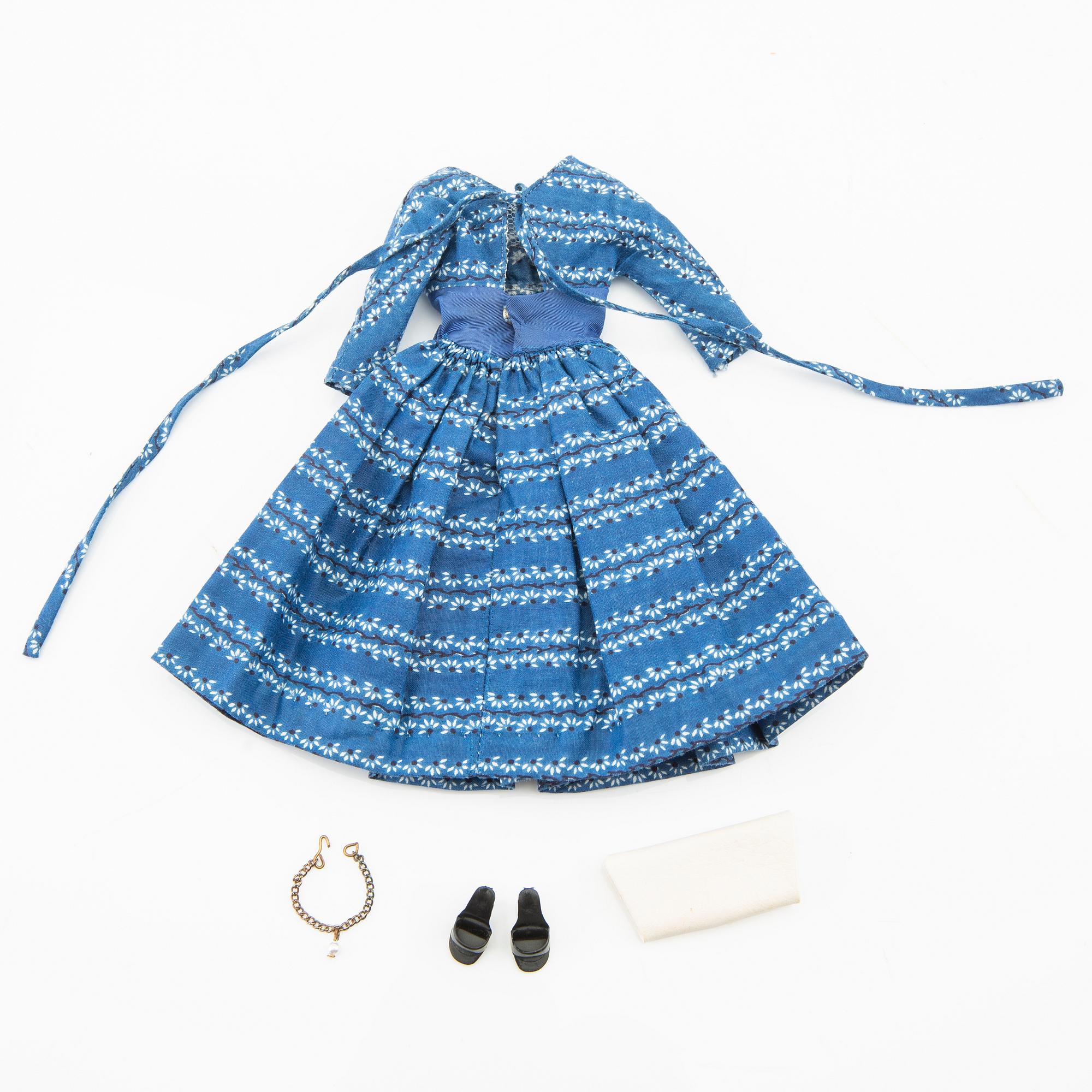 Barbie and Ken, dolls 2 pcs. and clothes, vintage, "No. 4, Ponytail" Mattel 1960, Ken Mattel 1963/64.