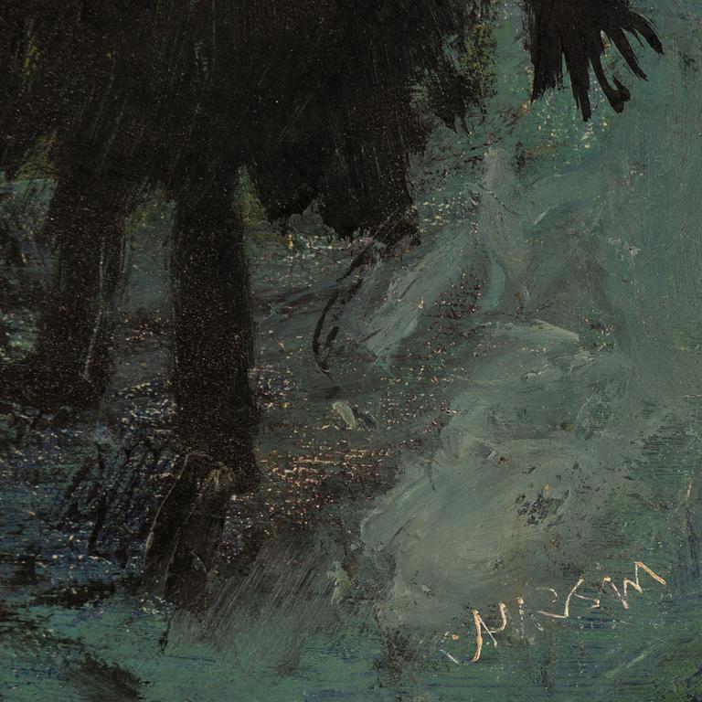 Christer Strömholm, oil on panel, signed.