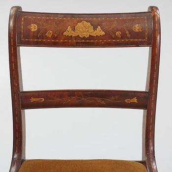 A six-piece Empire furniture suite, the Netherlands, first half of the 19th Century.