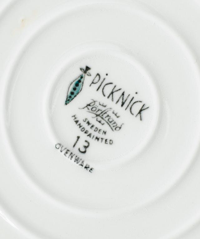 SERVISPORSLIN, 7 delar, "Picknick", Marianne Westman, Rörstrand.