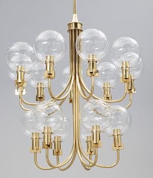 A Hans-Agne Jacobsson brass ceiling lamp, Markaryd, Sweden 1960-70's.