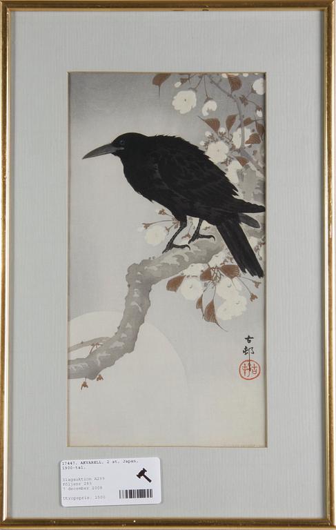 TRÄSNITT, 2 st, Japan, 1900-tal.