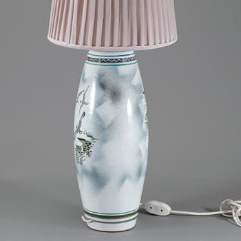 BORDSLAMPA, keramik, Marian Zawadsky, Tilgmans Keramik, signerad och daterad 1963.