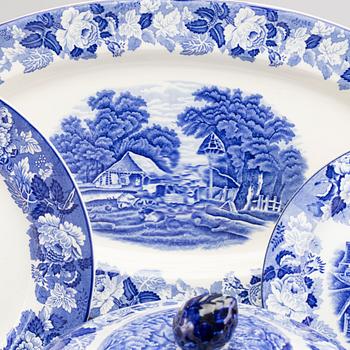 A43 PIECE PORCELAIN TABLEWEAR WOOD WARE "Enoch Woods English Scenery".