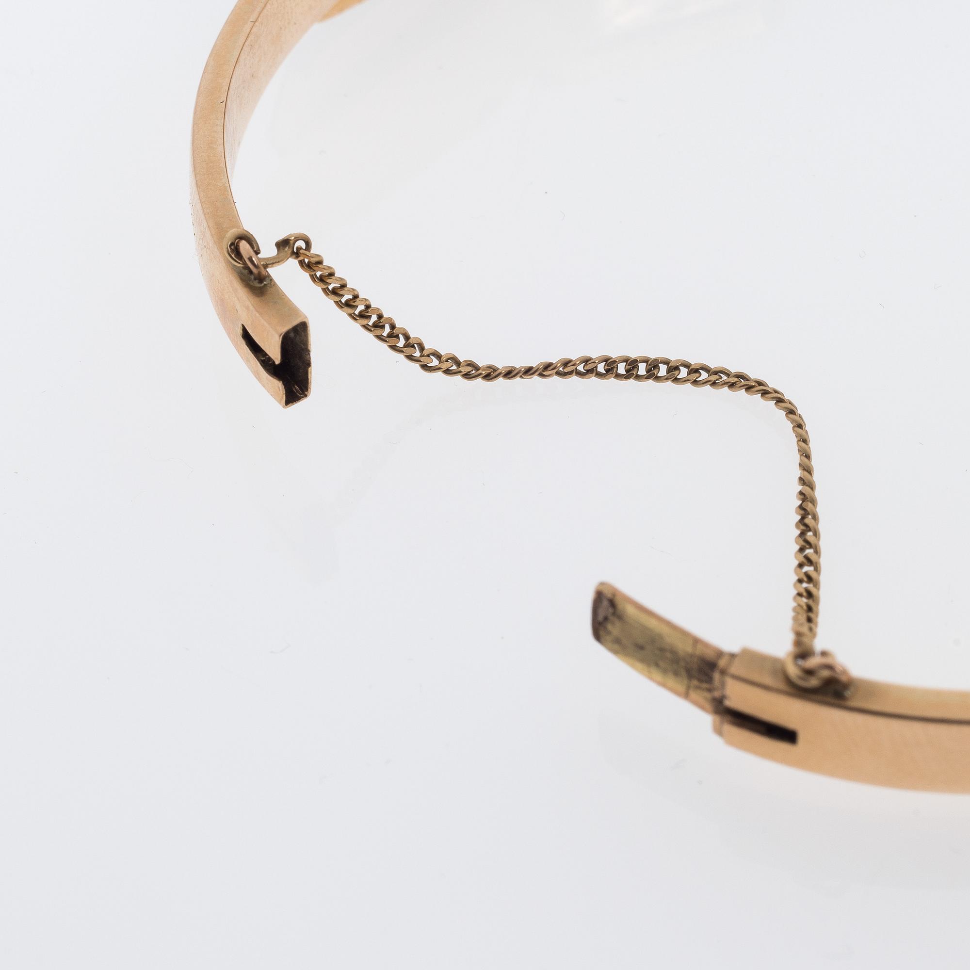 ARMBAND, 14K och spektrolit. Tillander 1957.