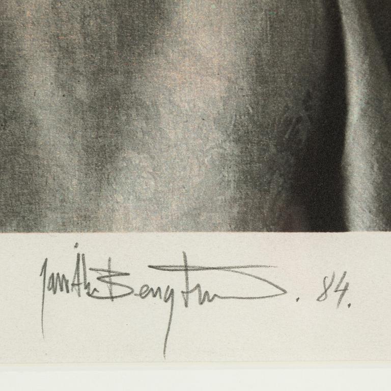 Jan Bengtsson, gum print, signed and dated 84.