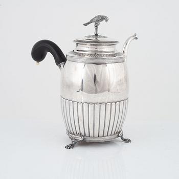 Anders Lundqvist, an Empire silver coffee pot, Stockholm, 1825.