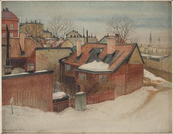 HANS NORSBO, watercolour, signed and dated 1941.