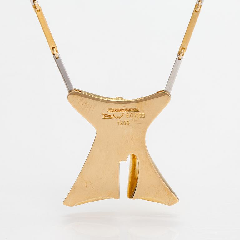 Björn Weckström, Halsband "Papillon", 18K guld, platina. Lapponia 1987.