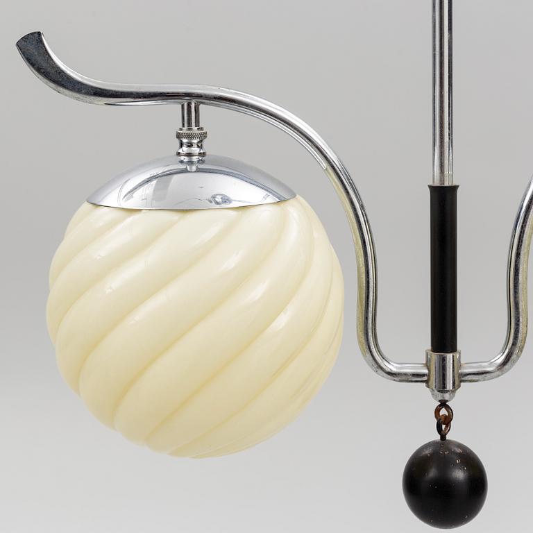 An Art Deco ceiling lamp, 1930s.