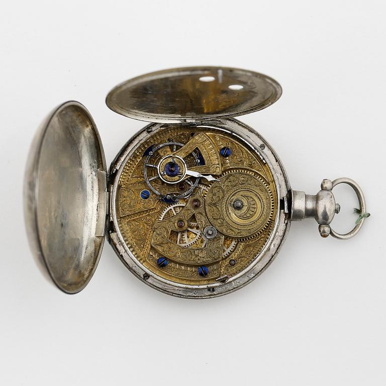 FICKUR, 3 st, silver, 1800-tal. Tot ca 194 gram.