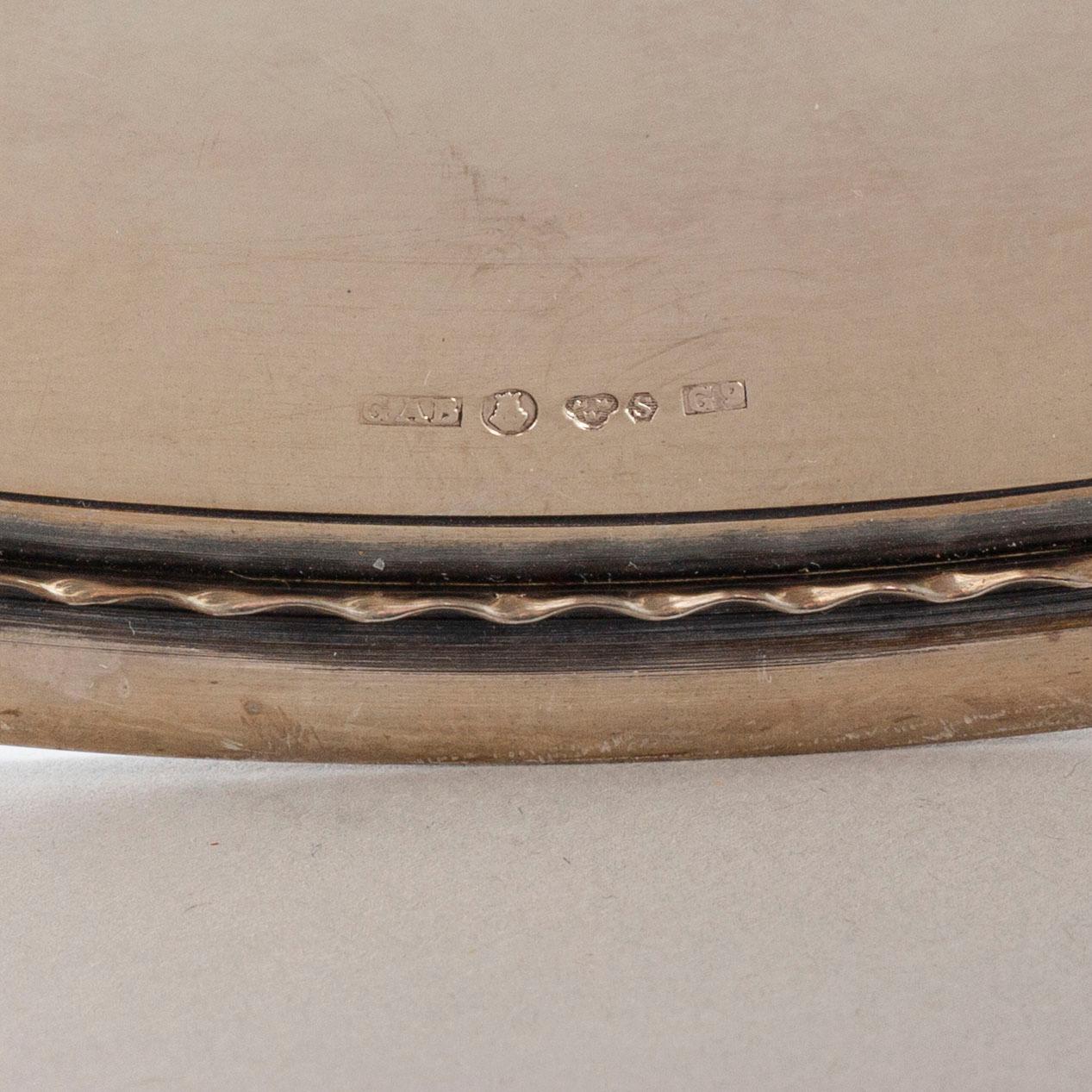 Eleven silver plates by GAB Stockholm, second half of the 20th Century.
