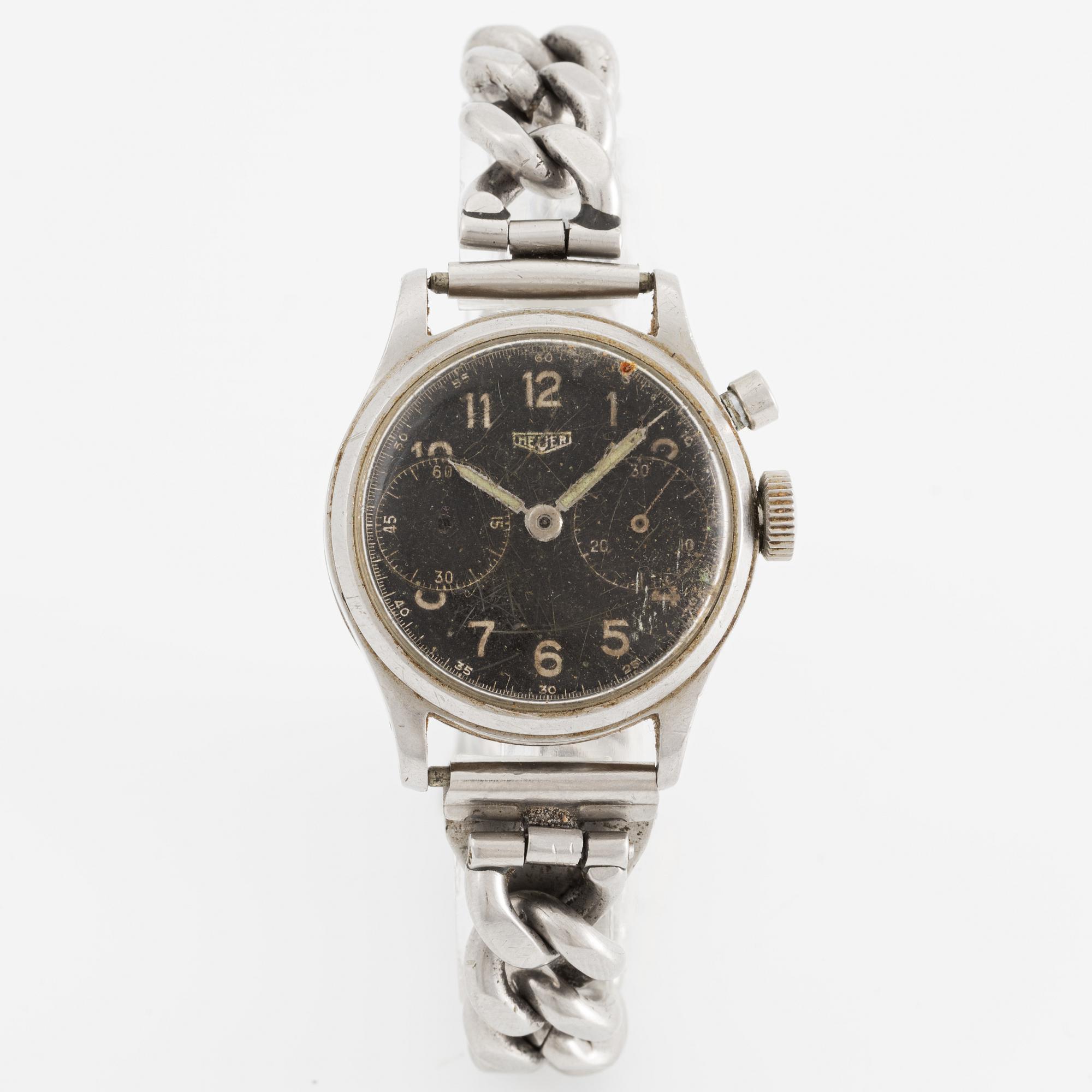 Heuer, kronograf, "No Reserve", armbandsur, 35 mm.