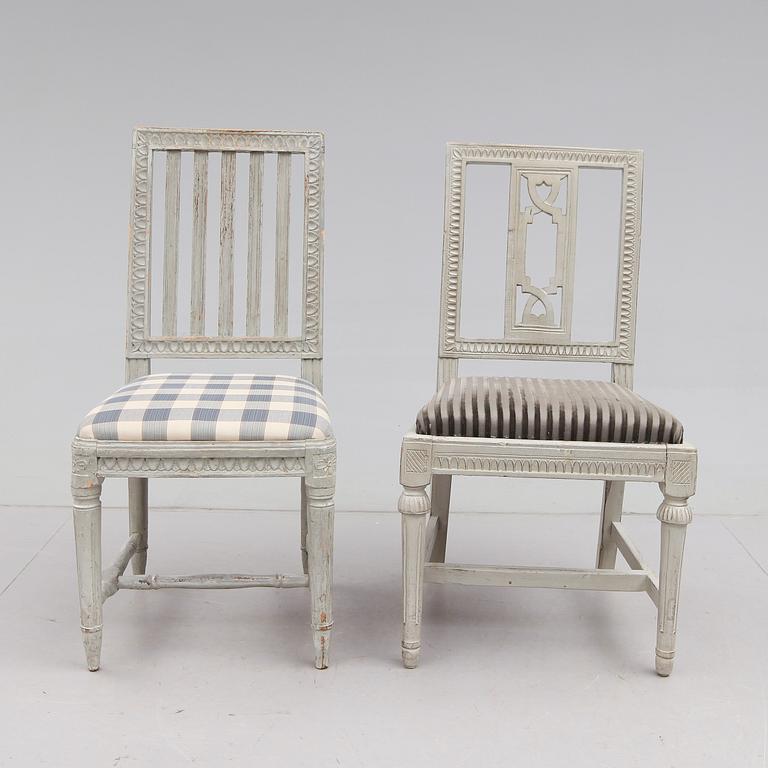 STOLAR, 2 st, gustavianska, 1700-/1800-tal.