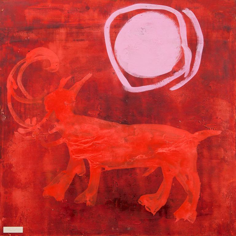 REIDAR SÄRESTÖNIEMI, RED LYNX IN THE MOONLIGHT.