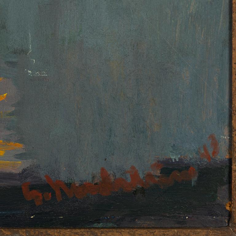 Gerhard Nordström, Båt i aftonljus.