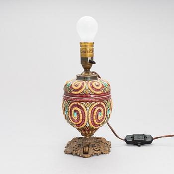 A late 19th century table lamp.