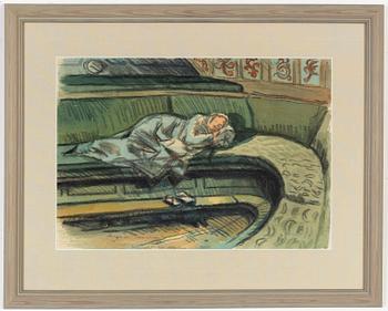 Roland Svensson, blandteknik på papper, signerad och daterad nov 1962.