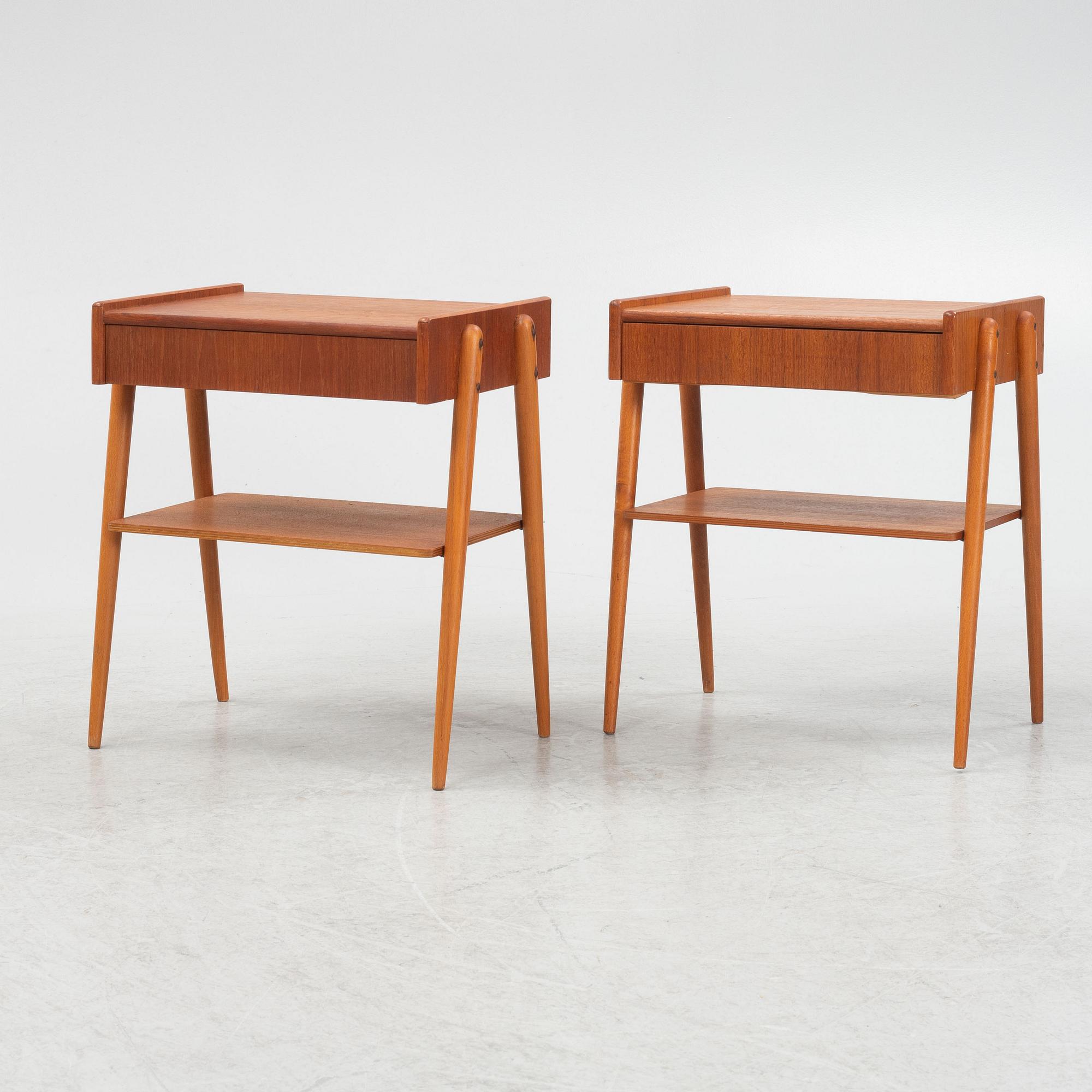 Sängbord, ett par, 1950/60-tal.