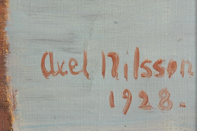 Axel Nilsson, signerad och daterad 1928, olja på duk.