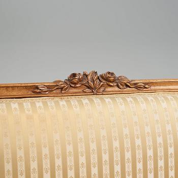 A Gustavian sofa, Stockholm, second part of the 18th century.