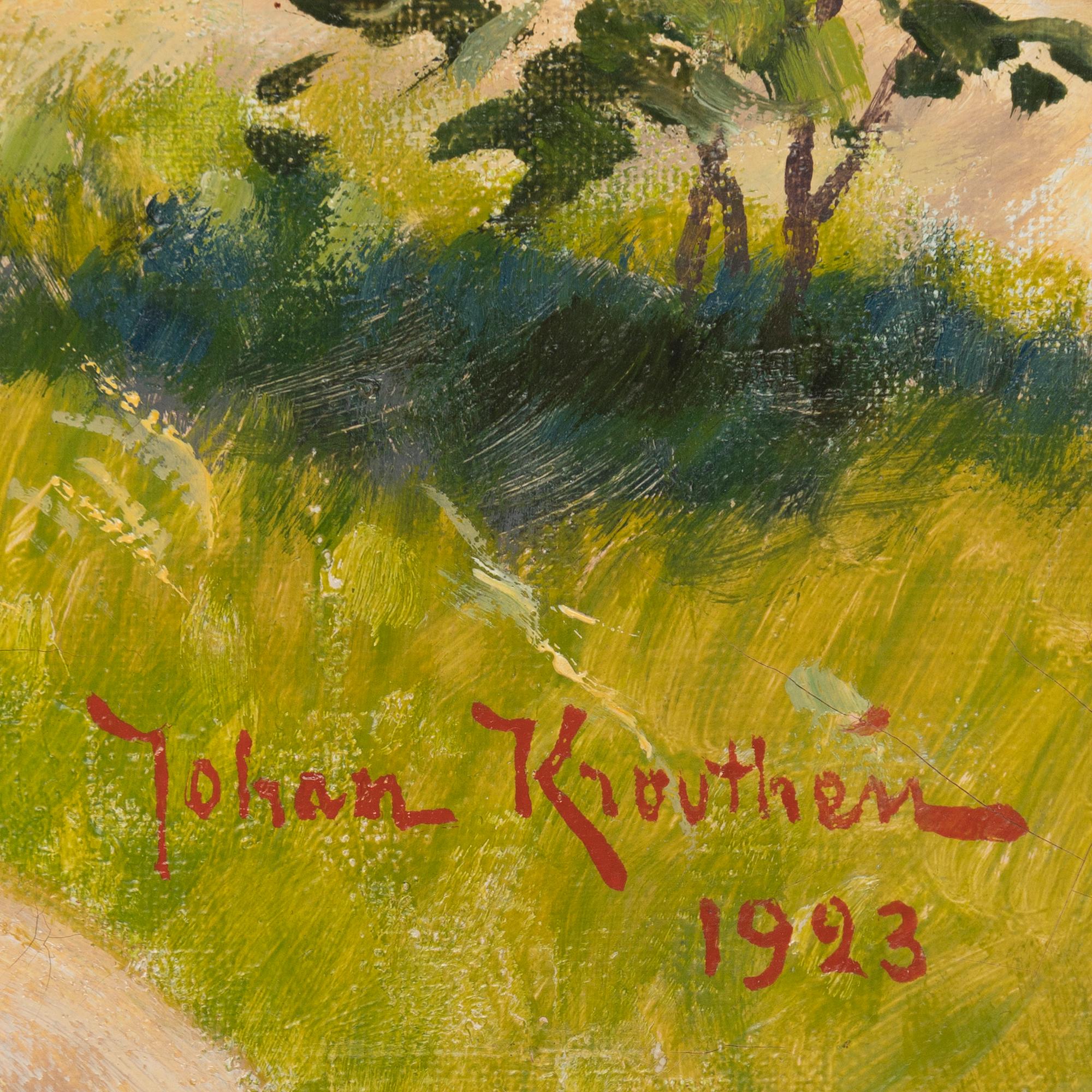 Johan Krouthén, olja på duk, signerad och daterad 1923.