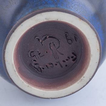 Berndt Friberg, vase, stoneware, Gustavsbergs studio 1975.